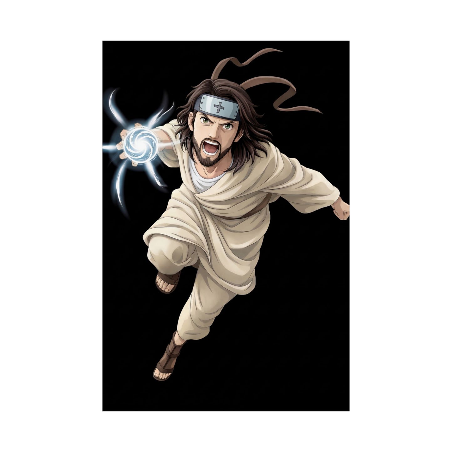 no text Kingdom Shining In The Light Matte Vertical Poster | Jesus-influenced Anime Art