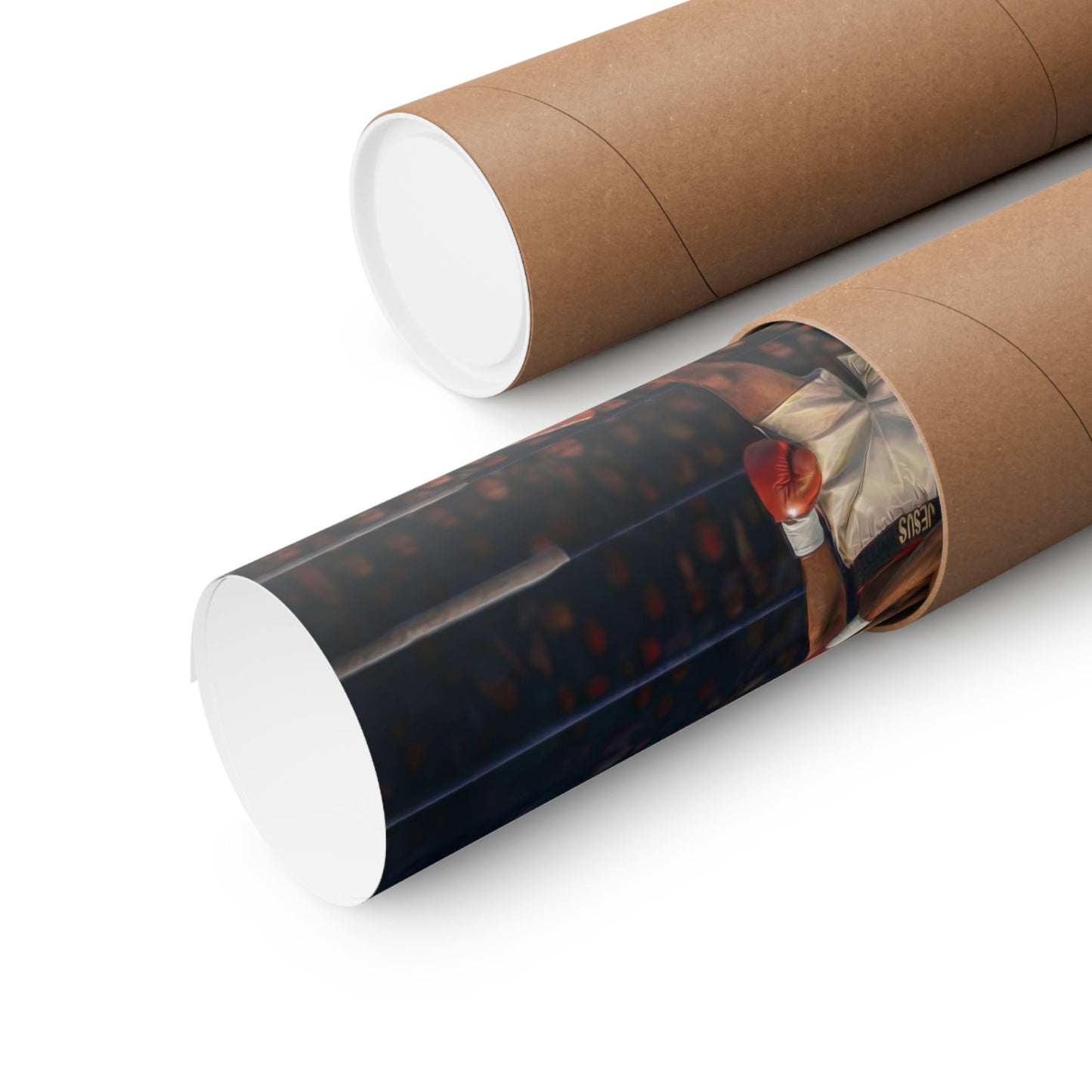 No Text Jesus Boxing Poster — "The reason the Son of God appeared was to destroy the works of the devil." Matte Vertical Religious Wall Art