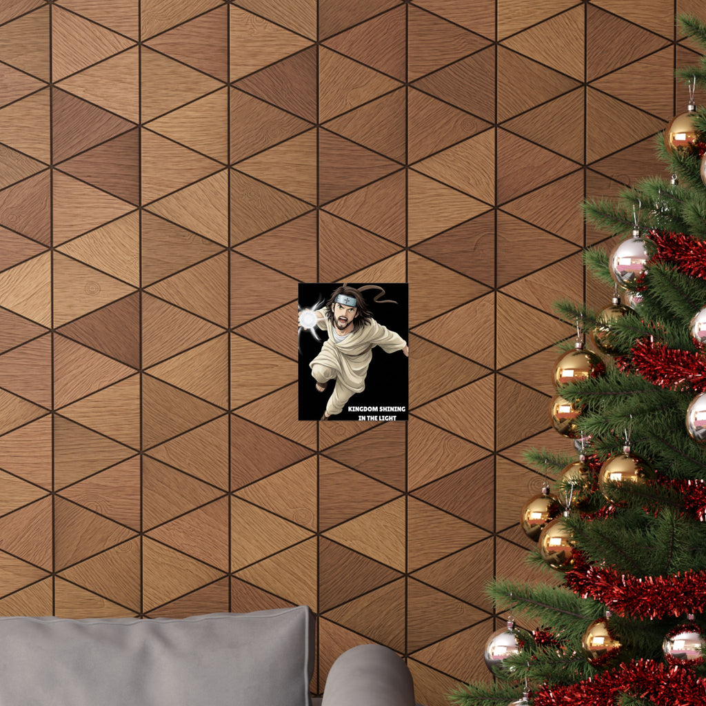 Kingdom Shining In The Light Matte Vertical Poster | Jesus-influenced Anime Art