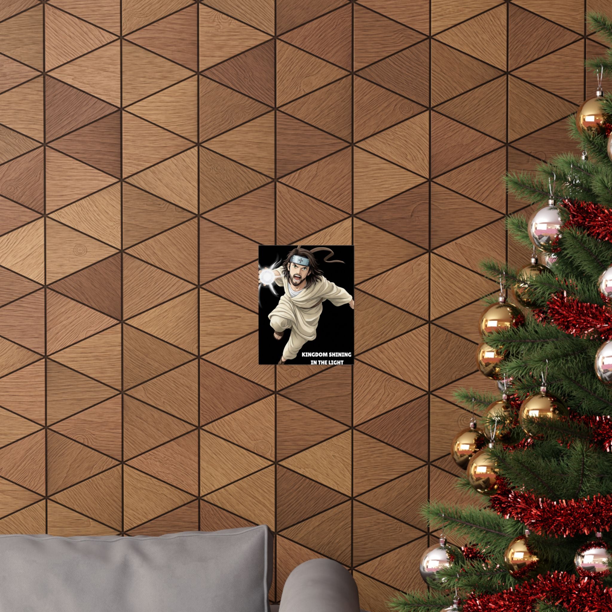 Kingdom Shining In The Light Matte Vertical Poster | Jesus-influenced Anime Art