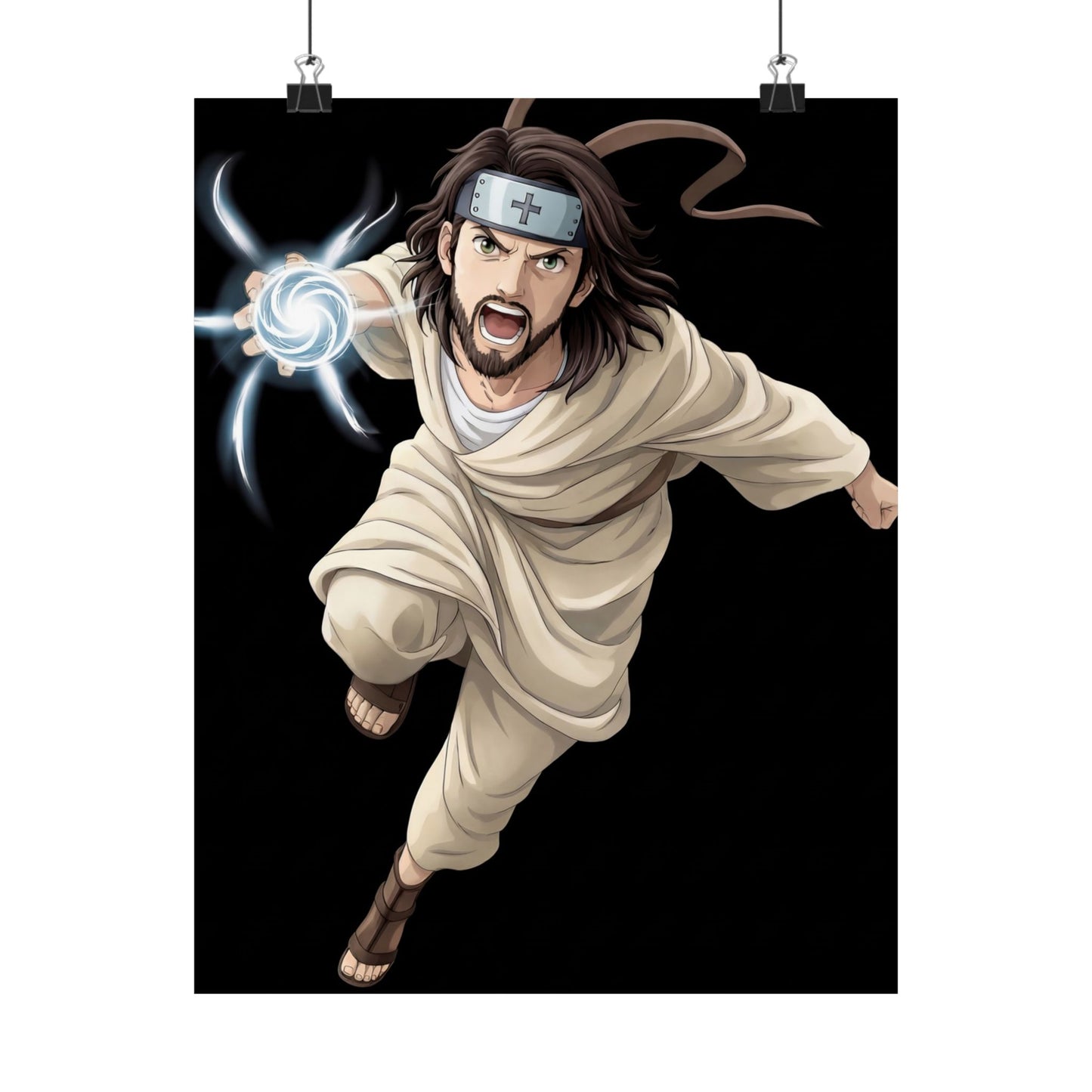 no text Kingdom Shining In The Light Matte Vertical Poster | Jesus-influenced Anime Art