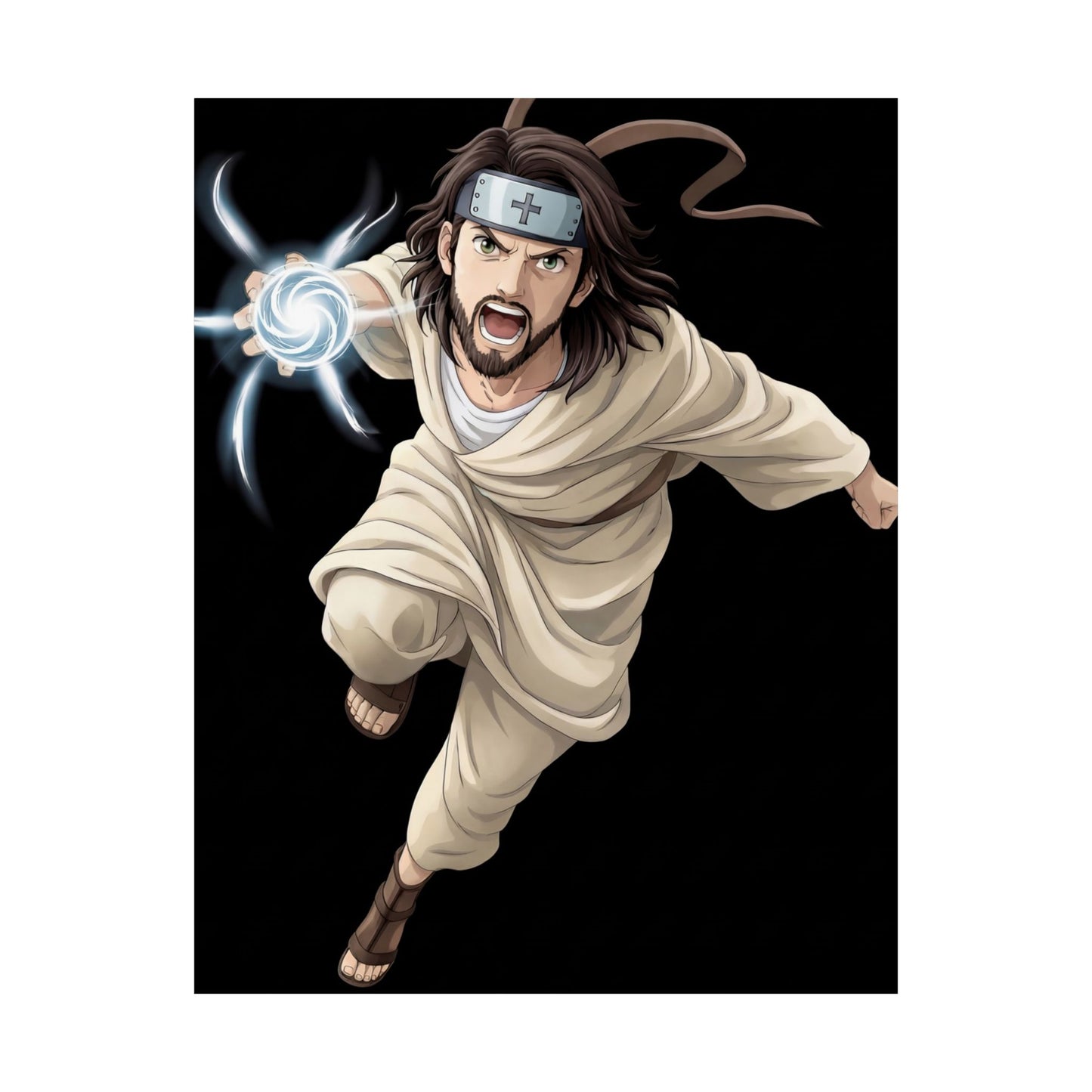 no text Kingdom Shining In The Light Matte Vertical Poster | Jesus-influenced Anime Art