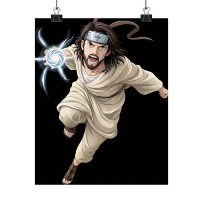 no text Kingdom Shining In The Light Matte Vertical Poster | Jesus-influenced Anime Art